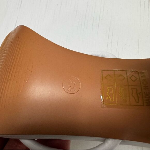 Boohoo White Open Tor Ankle Wrap Heels Size 6/39 - Picture 5 of 10